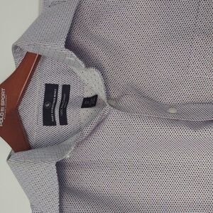 Red blue dress shirt